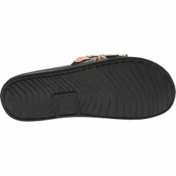 Reef One Slide Sandals - Womens Black Monstera -Rogan‘s Shoes shop RF CI6637 BLK4