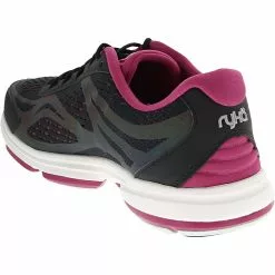 Ryka Devotion Plus 2 Walking Shoes - Womens Black Pink -Rogan‘s Shoes shop RK E1360 XPK3