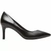 Rockport Total Motion 75mm Pointed Toe Black Womens Dress Shoes Black Leather