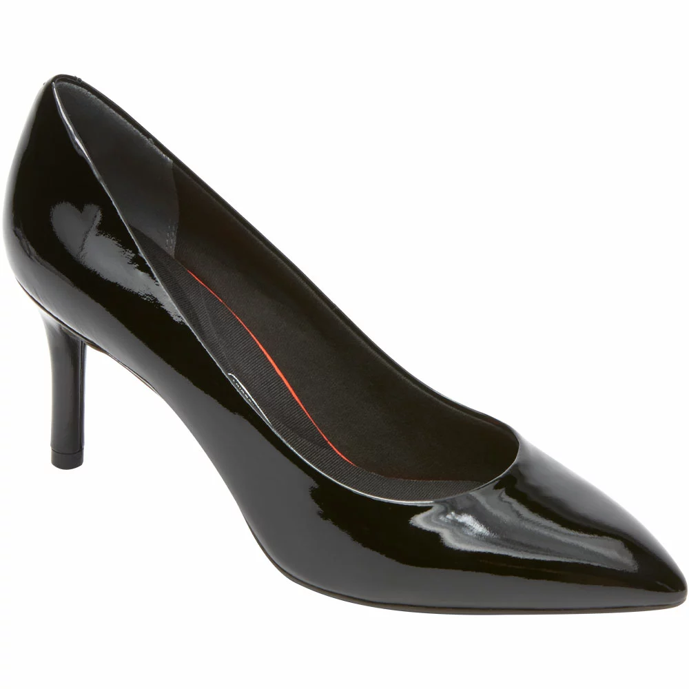 Rockport Total Motion 75mm Pointed Toe Black Womens Dress Shoes Black Patent 2 Rockport Total Motion 75mm Pointed Toe Black Womens Dress Shoes Black Patent - Image 2