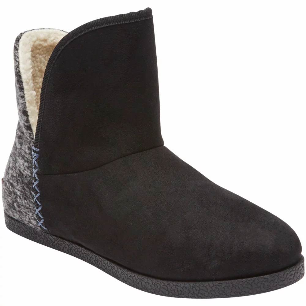 Rockport Veda Slipper Boot Slippers - Womens Black Grey 2 Rockport Veda Slipper Boot Slippers - Womens Black Grey - Image 2
