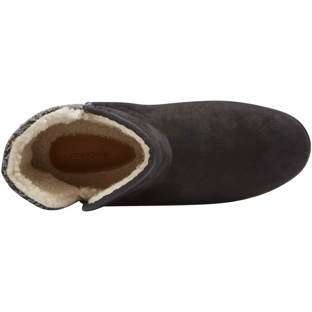 Rockport Veda Slipper Boot Slippers - Womens Black Grey 3 Rockport Veda Slipper Boot Slippers - Womens Black Grey - Image 3