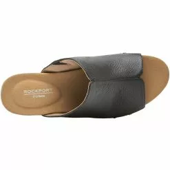 Rockport Vivianne Slide Sandals - Womens Black Studded -Rogan‘s Shoes shop RP CI5099 BLK3