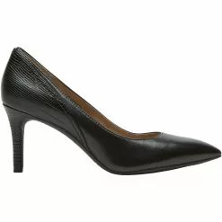 Rockport Tm 75mm Pieced Heel Dress Shoes - Womens Black Lizard