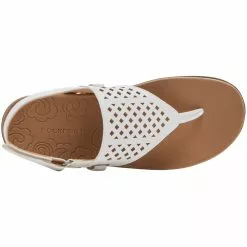 Rockport Ridge Thong Sandal - Womens White -Rogan‘s Shoes shop RP CI7577 WHT3