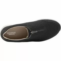 Rockport Trustride Prowalker Zip Sneaker Womens Walking Shoes Black -Rogan‘s Shoes shop RP CI8121 BLK3