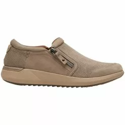 Rockport Cobb Hill Skylar Zip Slip On Womens Casual Shoes Taupe