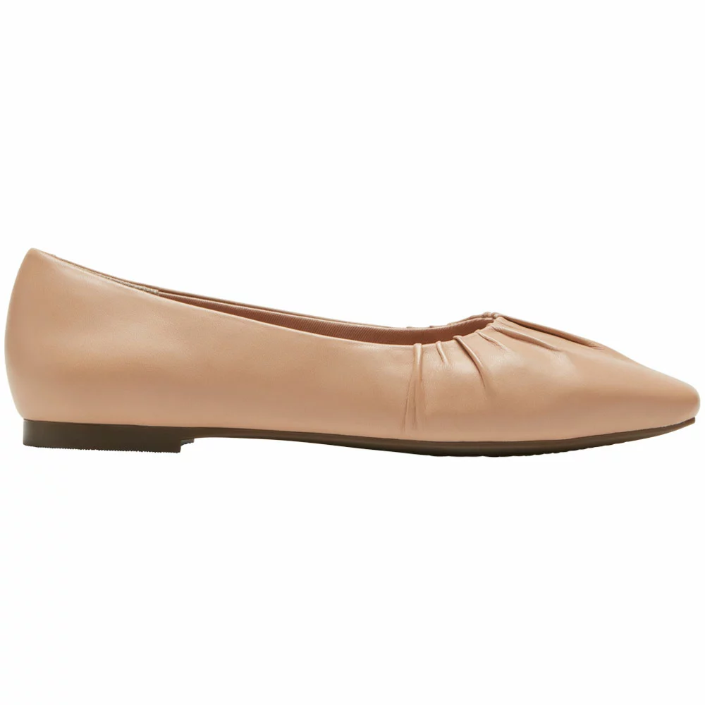 Rockport Total Motion Laylani Gathered Womens Casual Shoes Wafer Tan 1 Rockport Total Motion Laylani Gathered Womens Casual Shoes Wafer Tan