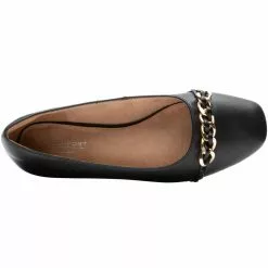 Rockport Zoie Chain Ballet Flat Slip On Casual Shoes - Womens Black 6 Rockport Zoie Chain Ballet Flat Slip On Casual Shoes - Womens Black -Rogan‘s Shoes shop RP CI9678 BLK3