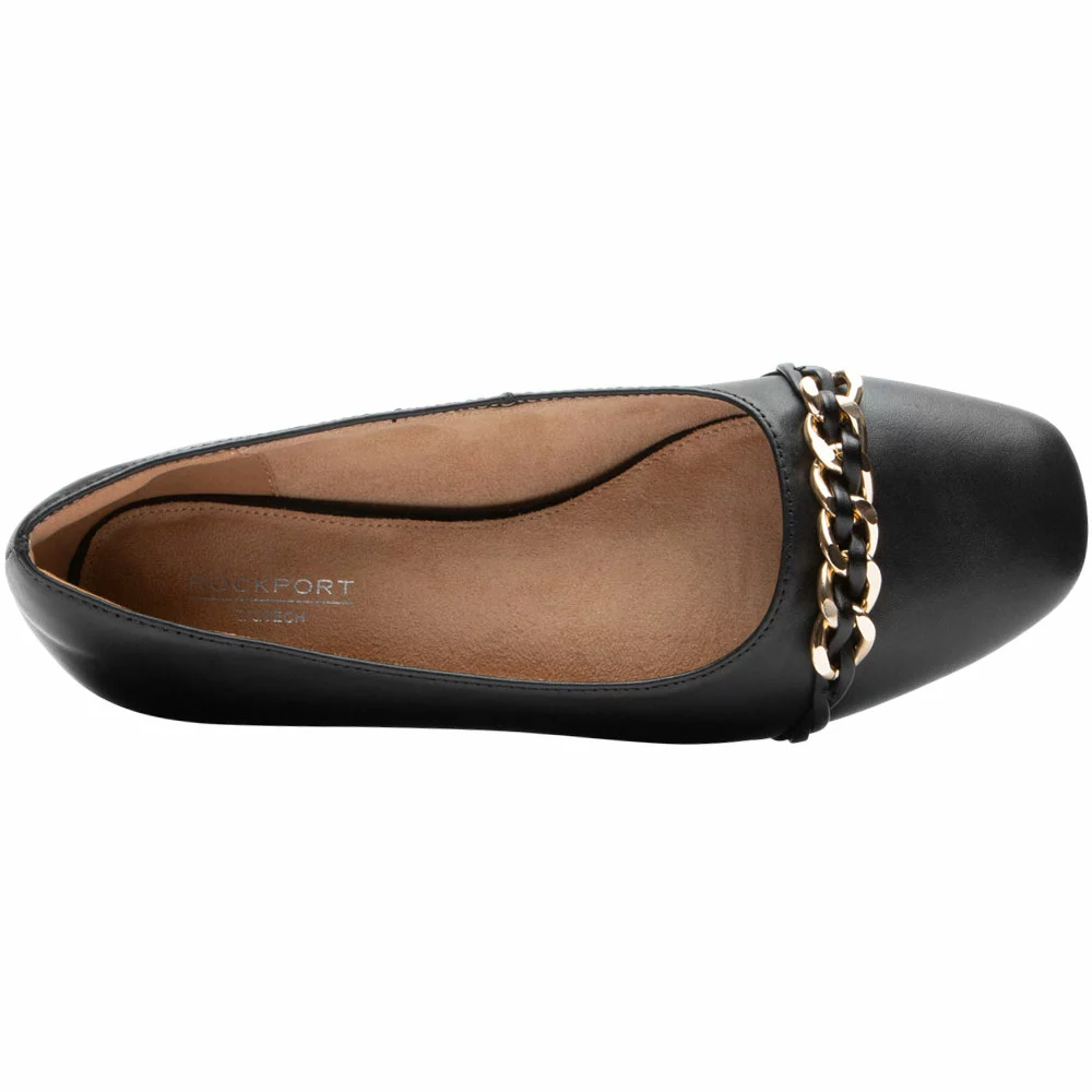 Rockport Zoie Chain Ballet Flat Slip On Casual Shoes - Womens Black 3 Rockport Zoie Chain Ballet Flat Slip On Casual Shoes - Womens Black - Image 3