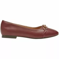 Rockport Zoie Chain Ballet Flat Slip On Casual Shoes - Womens Tawny Port