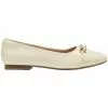 Rockport Zoie Chain Ballet Flat Slip On Casual Shoes - Womens Vanilla