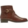 Rockport Vicky Belt Bootie Casual Boots - Womens Saddle