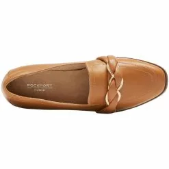 Rockport Susana Woven Chain Slip On Casual Shoes - Womens Honey -Rogan‘s Shoes shop RP CI9879 HON3