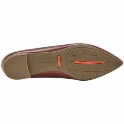 Rockport Total Motion Adelyn Ballet Flat Casual Shoes - Womens Tawny Port Leather -Rogan‘s Shoes shop RP V79080 TPL4
