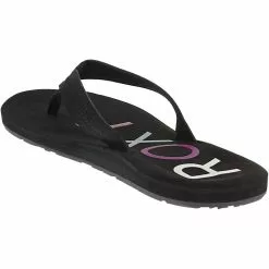 Roxy Vista 3 Flip Flops - Womens Black -Rogan‘s Shoes shop RX VISTA3 BLK3