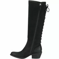 Sofft Sharnell Heel Tall Dress Boots - Womens Black Suede -Rogan‘s Shoes shop S2 0034221 BLS3