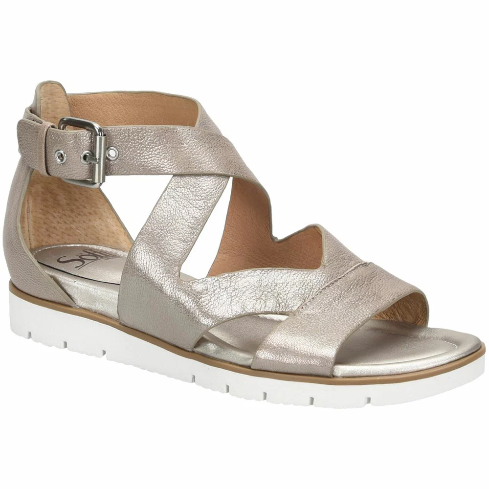 Sofft Mirabelle Slide Sandals - Womens Anthracite Metallic 2 Sofft Mirabelle Slide Sandals - Womens Anthracite Metallic - Image 2