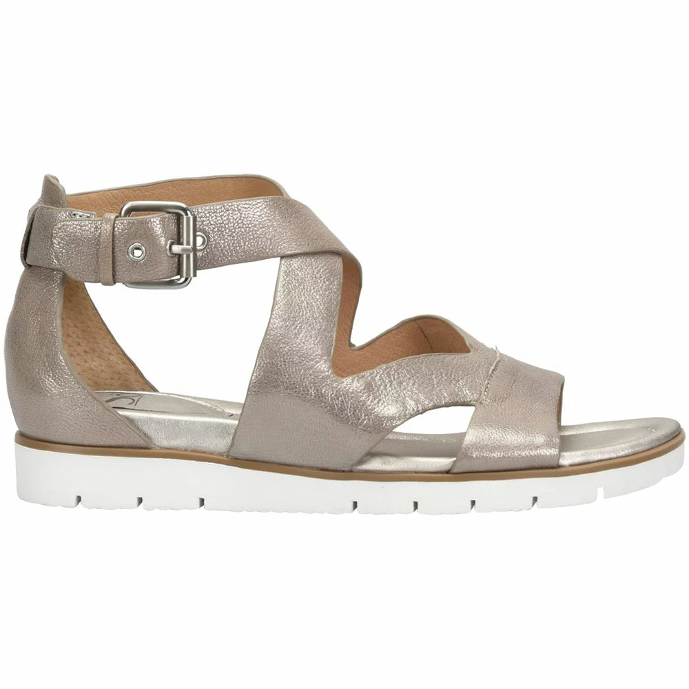 Sofft Mirabelle Slide Sandals - Womens Anthracite Metallic 1 Sofft Mirabelle Slide Sandals - Womens Anthracite Metallic