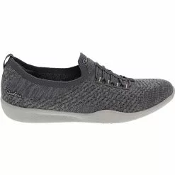 Skechers Newbury St Get Seen Slip On Casual Shoes - Womens Charcoal