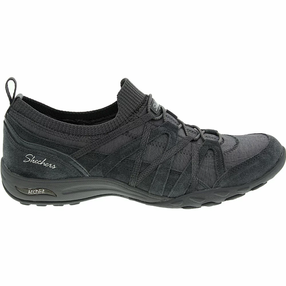 Skechers Arch Fit Comfy Lifestyle Shoes - Womens Charcoal 1 Skechers Arch Fit Comfy Lifestyle Shoes - Womens Charcoal