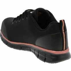 Skechers Work Chiton Safety Toe Work Shoes - Womens Black -Rogan‘s Shoes shop SK 108025 BLK3