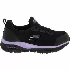 Skechers Work Arch Fit Evzan Safety Toe Work Shoes - Womens Black Purple