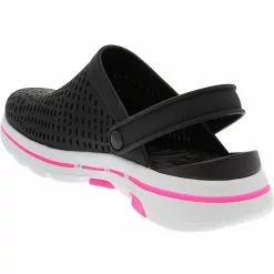 Skechers Foamies Go Walk 5 Astonished Clogs - Womens Black White -Rogan‘s Shoes shop SK 111103 BWH3