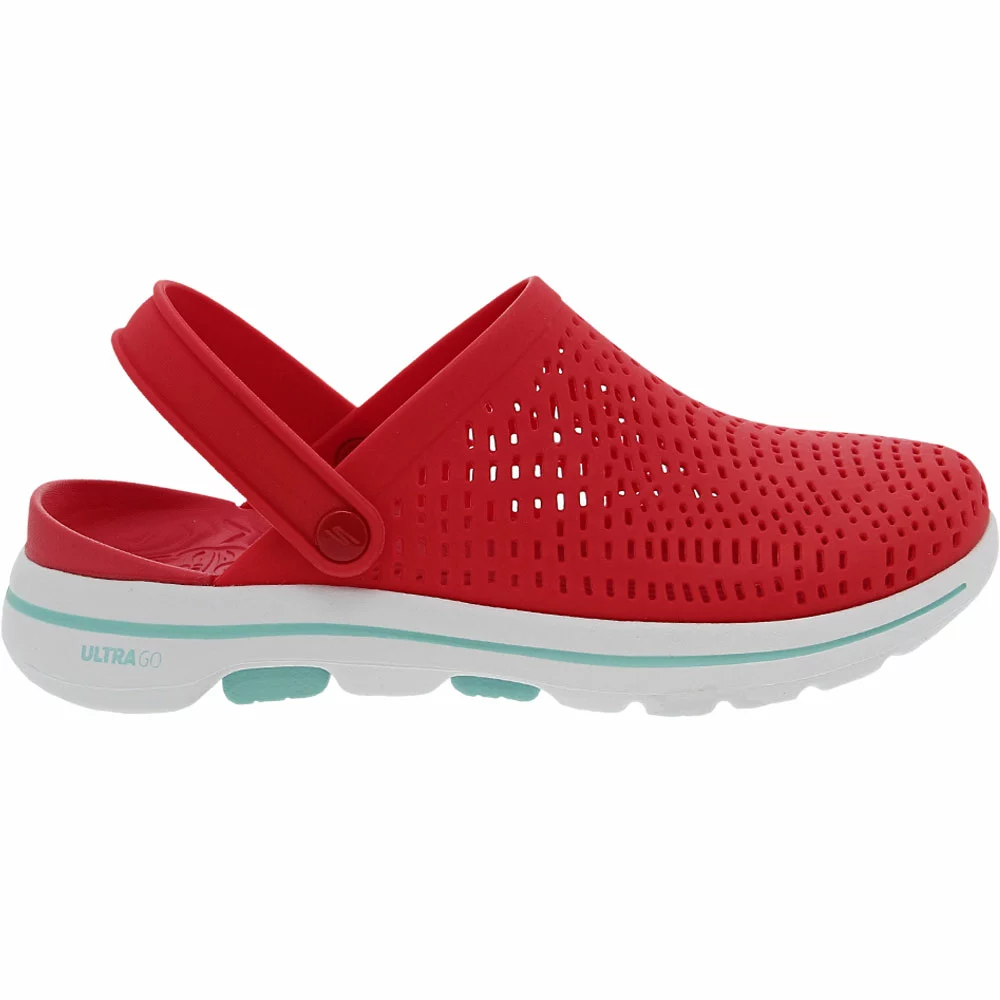 Skechers Foamies Go Walk 5 Astonished Clogs - Womens Red 1 Skechers Foamies Go Walk 5 Astonished Clogs - Womens Red