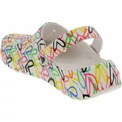 Skechers Footsteps More Foamies Water Sandals - Womens White Multi -Rogan‘s Shoes shop SK 111326 MLT3