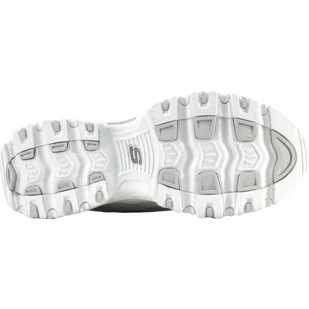 Skechers Dlites Fresh Start Lifestyle Shoes - Womens White Silver 4 Skechers Dlites Fresh Start Lifestyle Shoes - Womens White Silver - Image 4