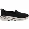 Skechers Go Walk Arch Fit Grate Walking Shoes - Womens Black White