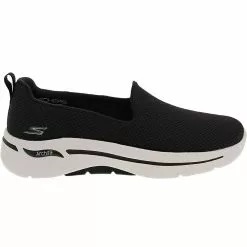 Skechers Go Walk Arch Fit Grate Walking Shoes - Womens Black White