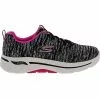 Skechers Go Walk Arch Fit Walking Shoes - Womens Black Hot Pink