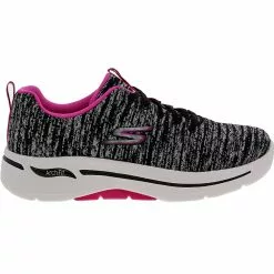 Skechers Go Walk Arch Fit Walking Shoes - Womens Black Hot Pink