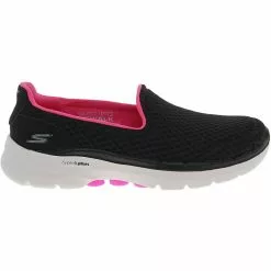 Skechers Go Walk 6 Walking Shoes - Womens Black Hot Pink