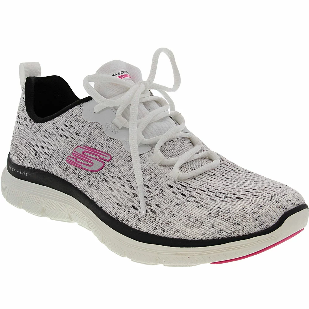 Skechers Flex Appeal 4 Vividspi Lifestyle Shoes - Womens White Black 2 Skechers Flex Appeal 4 Vividspi Lifestyle Shoes - Womens White Black - Image 2