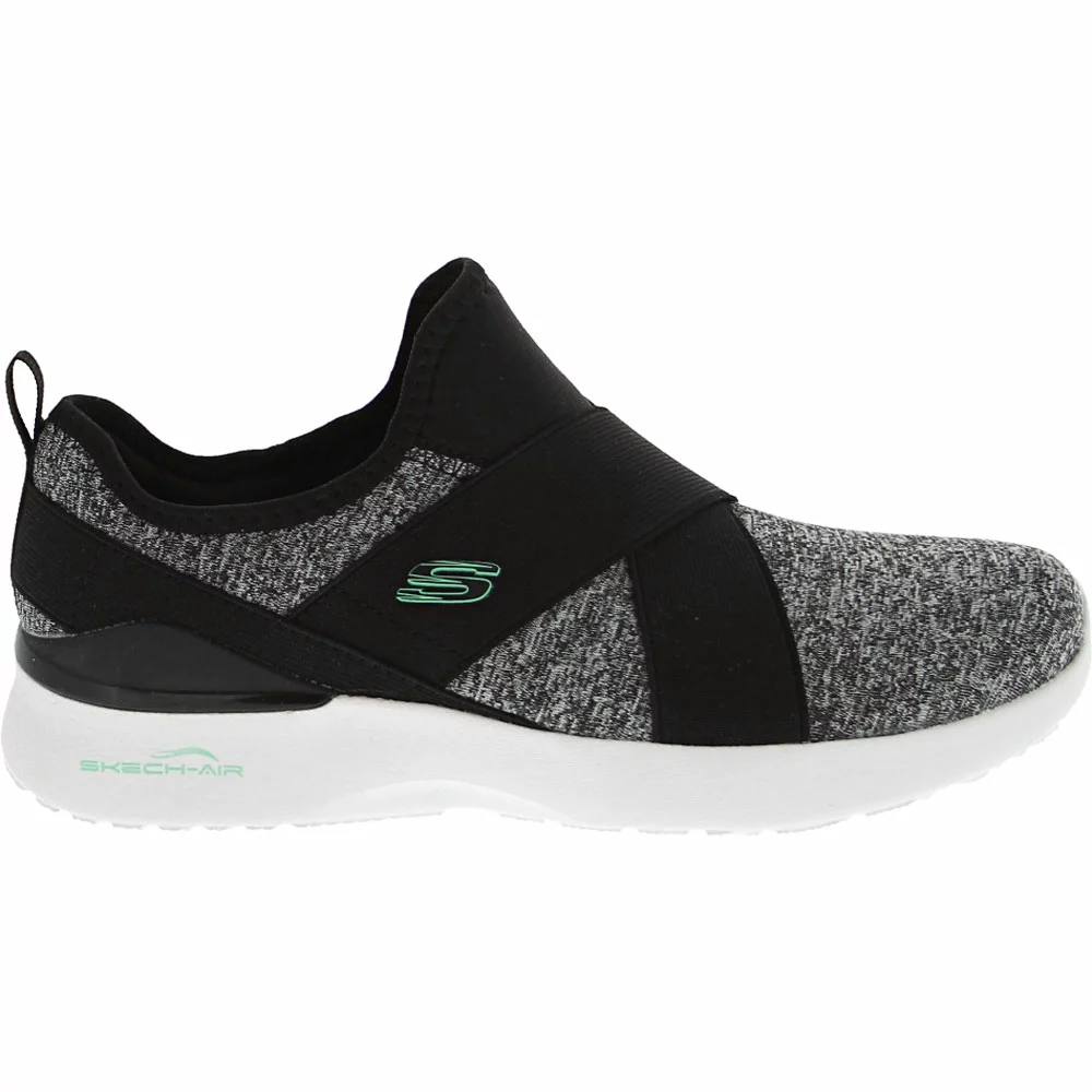 Skechers Air Dynamight Big Step Lifestyle Shoes - Womens Black Blue 1 Skechers Air Dynamight Big Step Lifestyle Shoes - Womens Black Blue