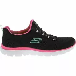 Skechers Summits Perfect Views Womens Lifestyle Shoes Black Pink