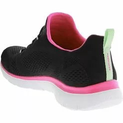 Skechers Summits Perfect Views Womens Lifestyle Shoes Black Pink -Rogan‘s Shoes shop SK 149523 XPK3