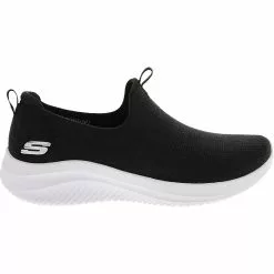 Skechers Ultra Flex 3.0 Soft Classics Womens Lifestyle Shoes Black White