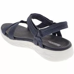 Skechers On The Go 600 Brillian Slide Sandals - Womens Navy -Rogan‘s Shoes shop SK 15316 NVY3