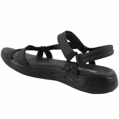 Skechers On The Go 600 Brillian Slide Sandals - Womens Black Black -Rogan‘s Shoes shop SK 15316 XXX3