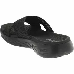 Skechers On The Go 600 Glistening Sandals - Womens Black -Rogan‘s Shoes shop SK 16259 XXX3