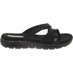Skechers Flex Appeal 2 Start Up Flip Flops - Womens Black