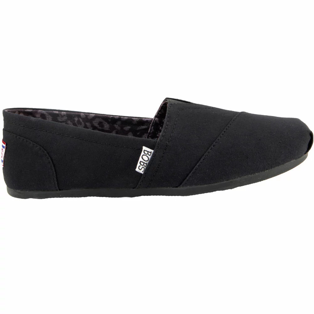 Skechers Bobs Plush Peace Love Slip On Casual Shoes - Womens Black 1 Skechers Bobs Plush Peace Love Slip On Casual Shoes - Womens Black