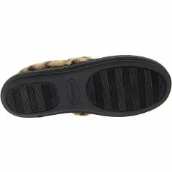 Skechers Cozy Campfire Frisky Slippers - Womens Black Leopard -Rogan‘s Shoes shop SK 44355 XLP4