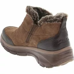 Skechers Easy Going Zip It Casual Boots - Womens Chocolate -Rogan‘s Shoes shop SK 49317 CHO3