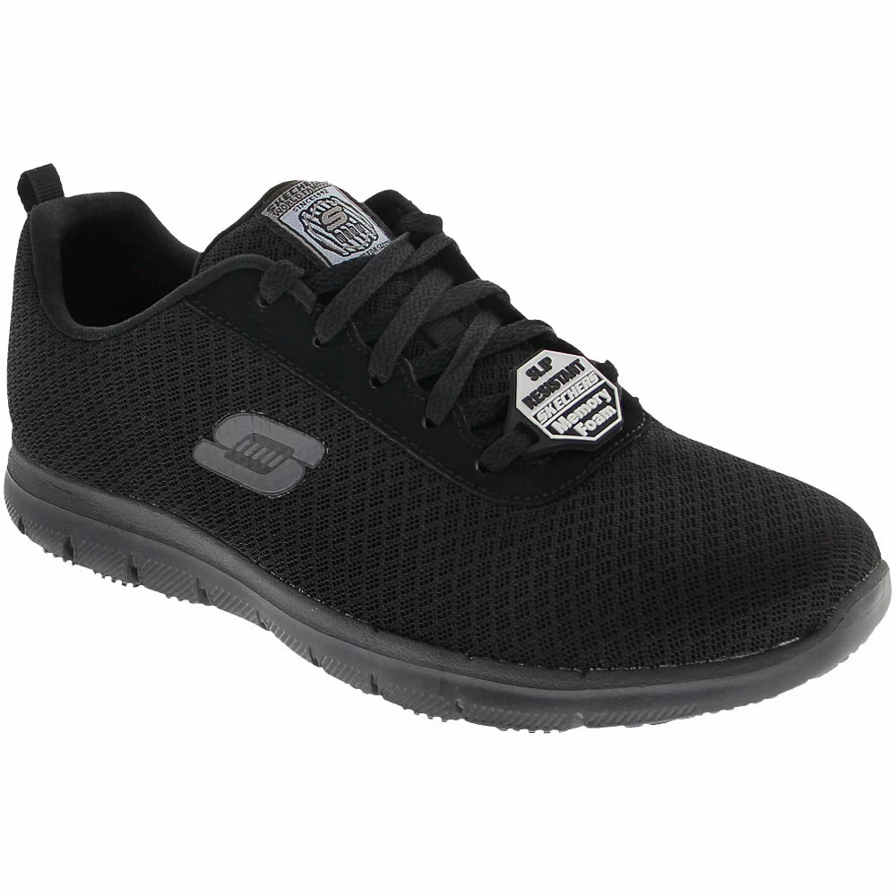 Skechers Work Bronaugh Non-Safety Toe Work Shoes - Womens Black 2 Skechers Work Bronaugh Non-Safety Toe Work Shoes - Womens Black - Image 2
