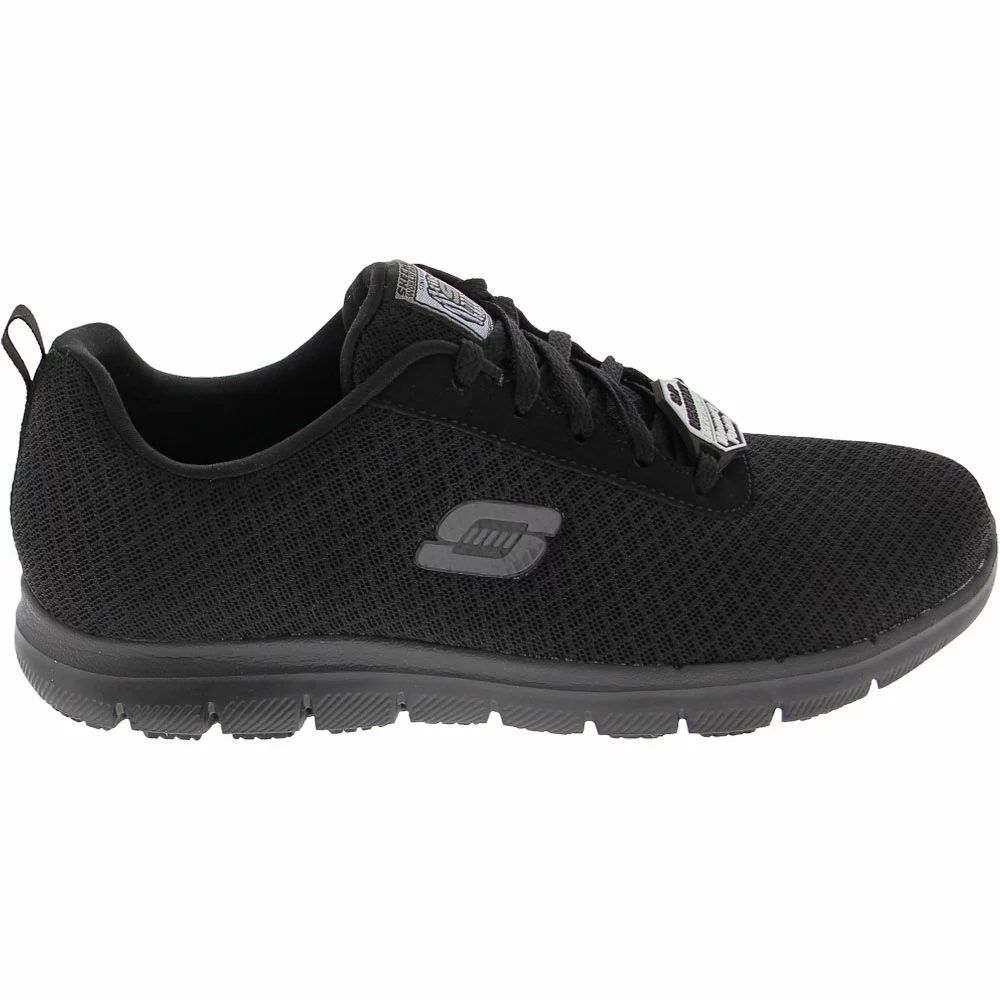 Skechers Work Bronaugh Non-Safety Toe Work Shoes - Womens Black 1 Skechers Work Bronaugh Non-Safety Toe Work Shoes - Womens Black
